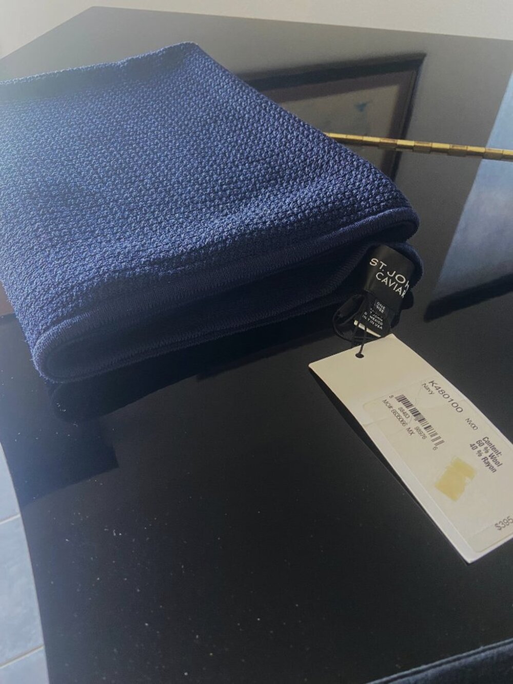 NWT Navy ST. JOHN KNIT - Knit Wrap - O/S
